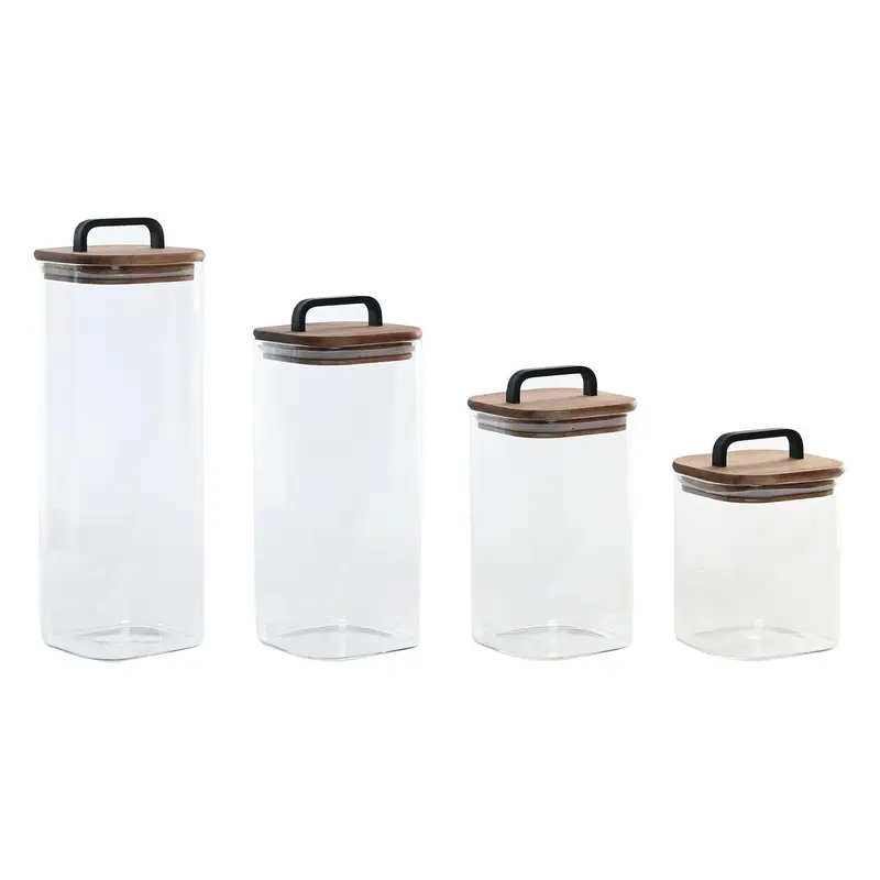 4 Tubs Home Esprit Transparent Natural 4 Pieces 1