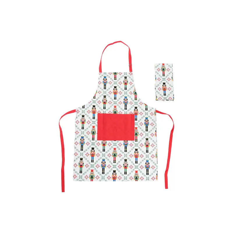 Apron Home Esprit White Red Green Beige 60 X 0,2 X 80 Cm (2 Units) 1