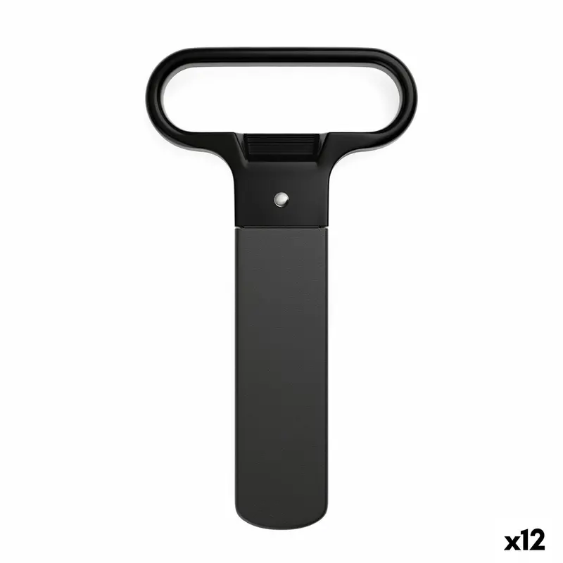 Bottle Opener Koala Basic Black Metal 11 X 6,5 X 1 Cm (12 Units) 1