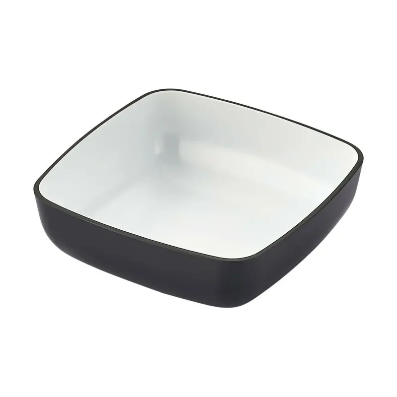 Bowl White/Black Melamin Squared 13 X 13 X 4 Cm 1