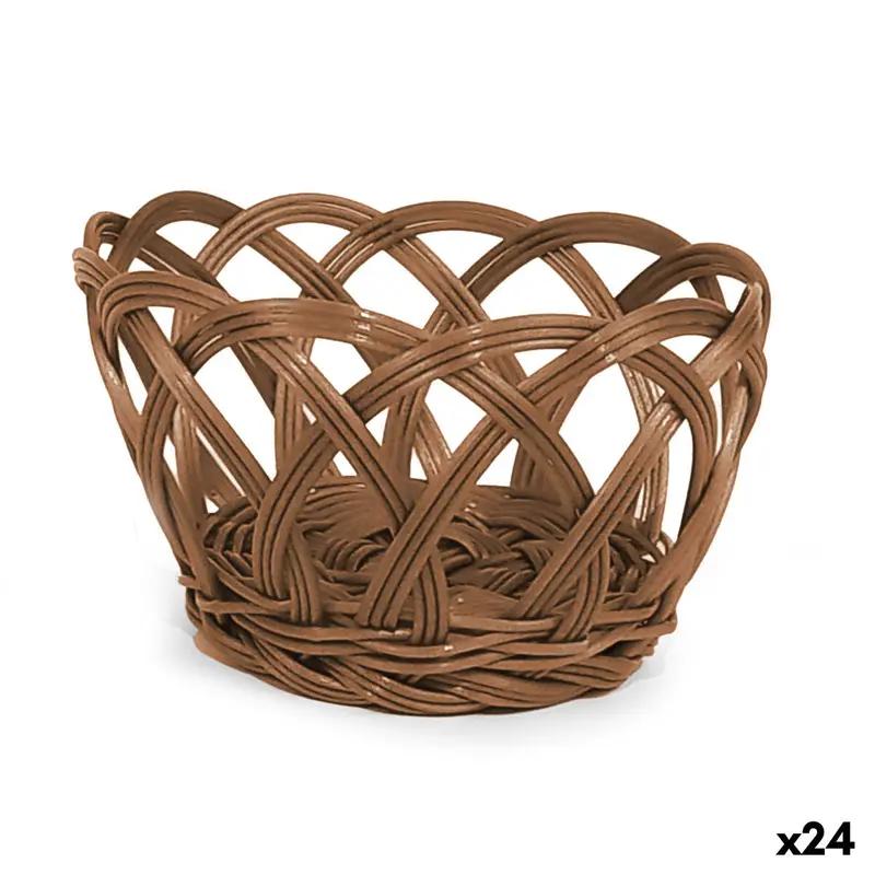 Bread Basket My Bar Rattan Polypropylene Circular 15 X 8 Cm (24 Units) 1