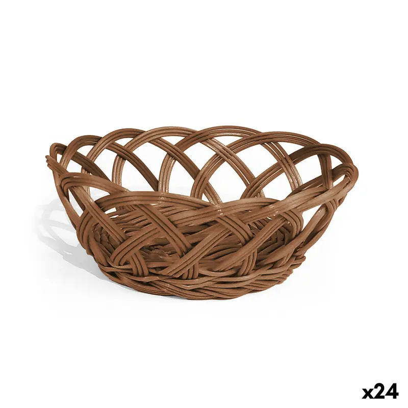 Bread Basket My Bar Rattan Polypropylene Oval 18 X 13 X 7 Cm (24 Units) 1