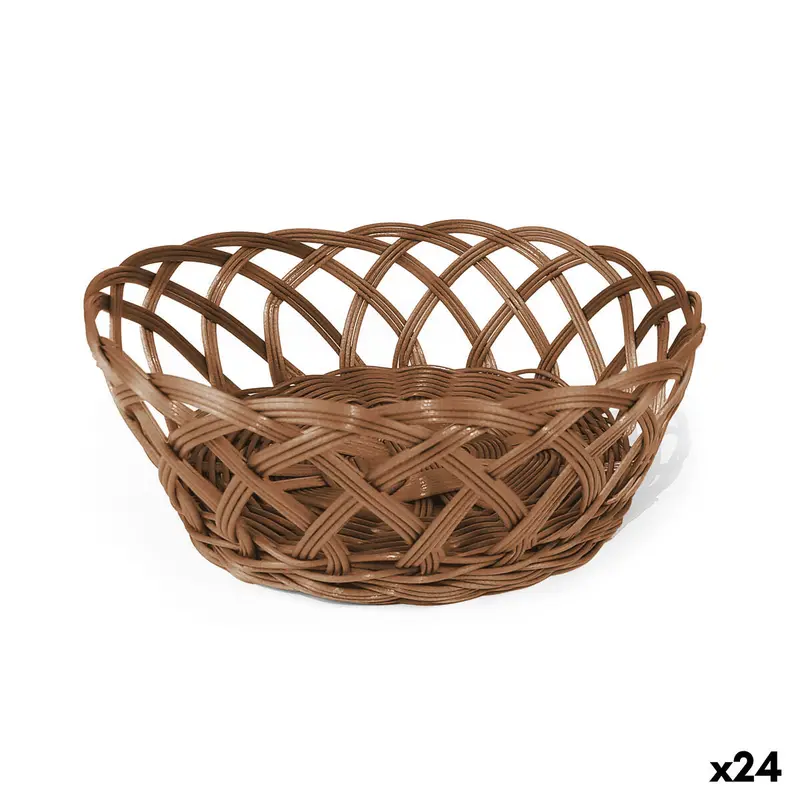 Bread Basket My Bar Rattan Polypropylene Oval 26 X 20 X 8 Cm (24 Units) 1
