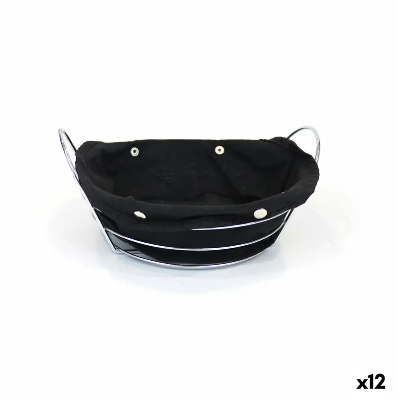 Breadbasket My Bar Black Metal 26 X 23,5 X 11,2 Cm (12 Units) 1