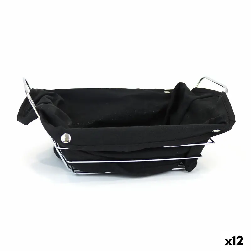 Breadbasket My Bar Black Metal Rectangular 29 X 20 X 11,7 Cm (12 Units) 1