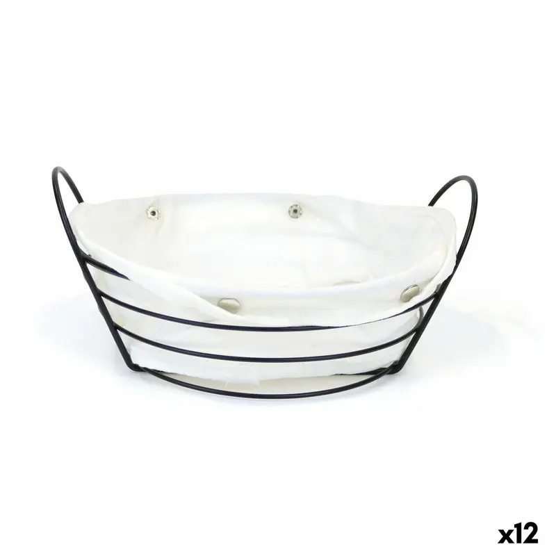 Breadbasket My Bar White Metal 26 X 23,5 X 11,2 Cm (12 Units) 1