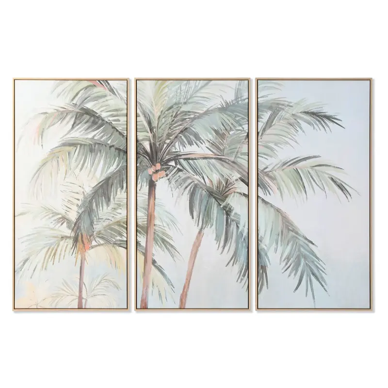 Canvas Home Esprit Green Palms Tropical 180 X 4 X 120 Cm (3 Pieces) 1