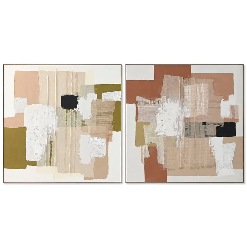 Canvas Home Esprit Polystyrene Canvas 121 X 5,2 X 121 Cm (2 Units) 1