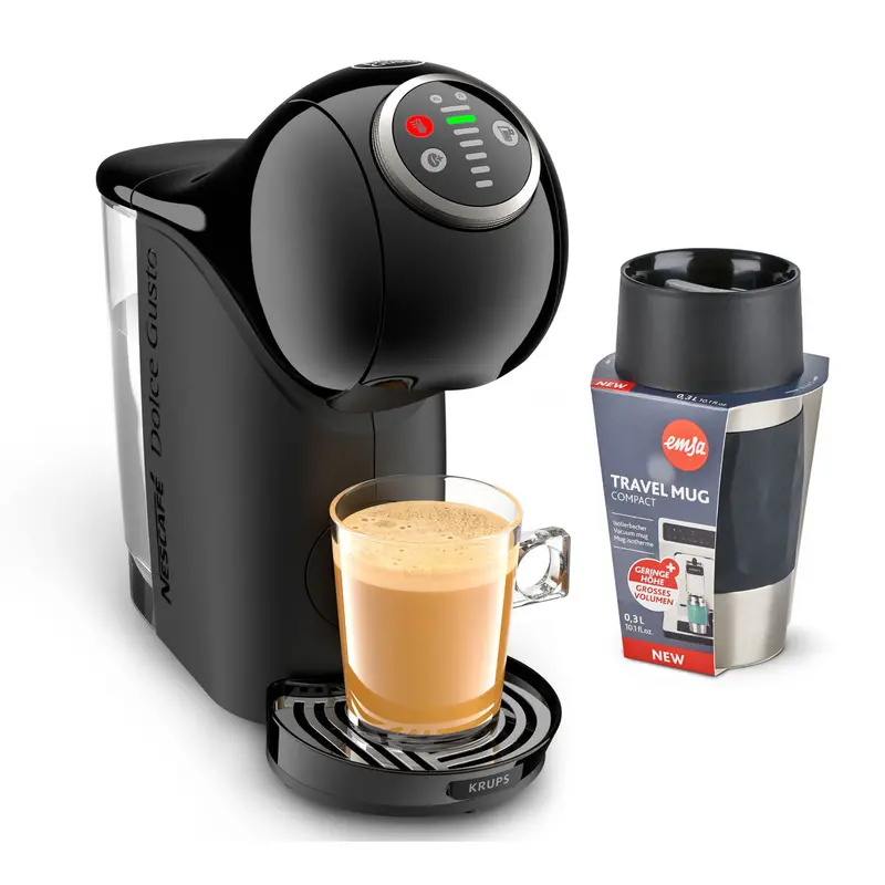 Capsule Coffee Machine Krups Kp3408tms Genio S Pl Black 1500 W 15 Bar 0,8 L (2 Units) 1