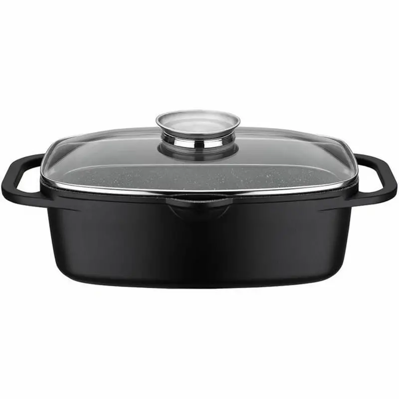 Casserole With Lid Baumalu Black Ceramic 1
