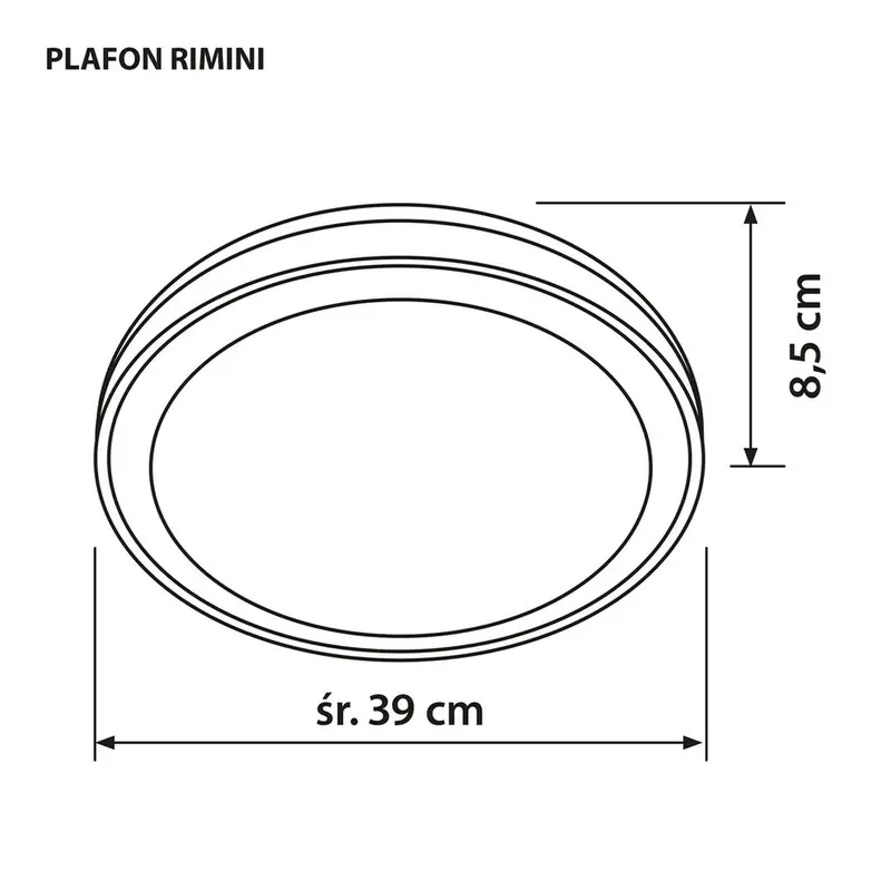 Ceiling Light Activejet Aje-Rimini White Black 12 W 1