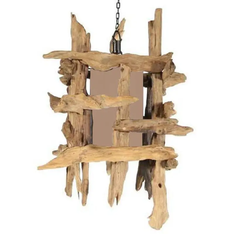 Ceiling Light Home Esprit Brown Teak 50 X 50 X 79 Cm 1