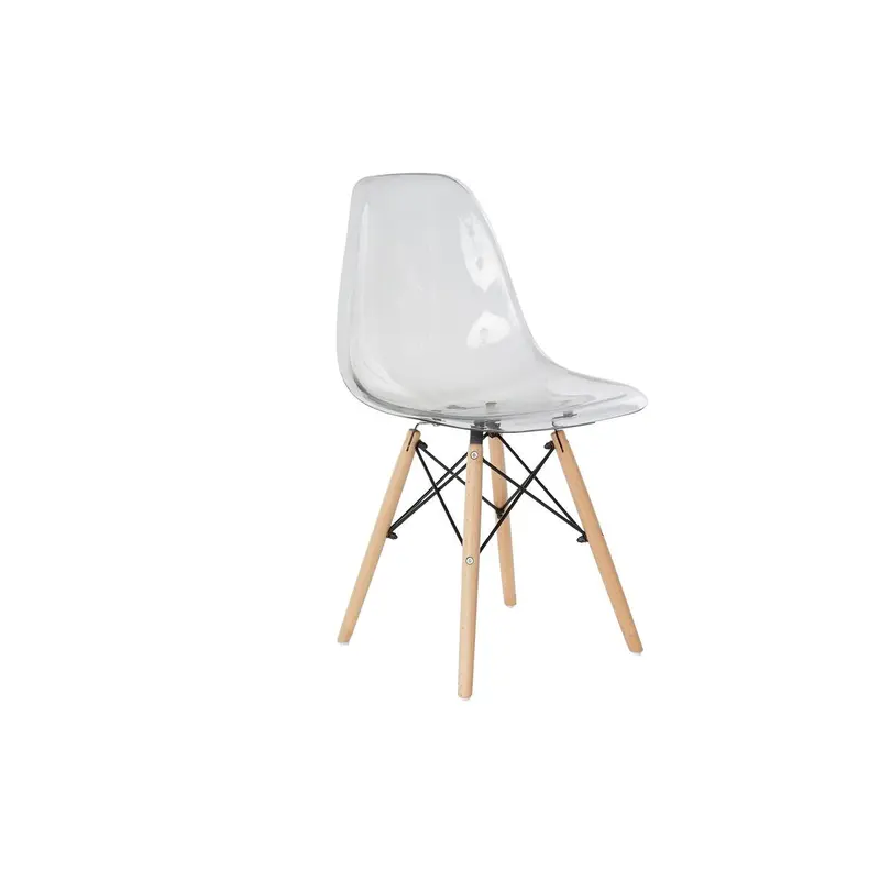 Chair Dkd Home Decor Transparent Natural Pvc Birch 50 X 46 X 83,5 Cm 1