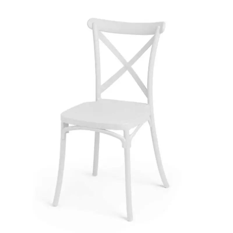 Chair Gift Decor White Polypropylene 44 X 82,5 X 46 Cm Cross 1