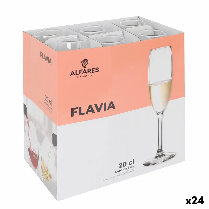 Champagne Glass Alfares Flavia 200 Ml (24 Units) 1