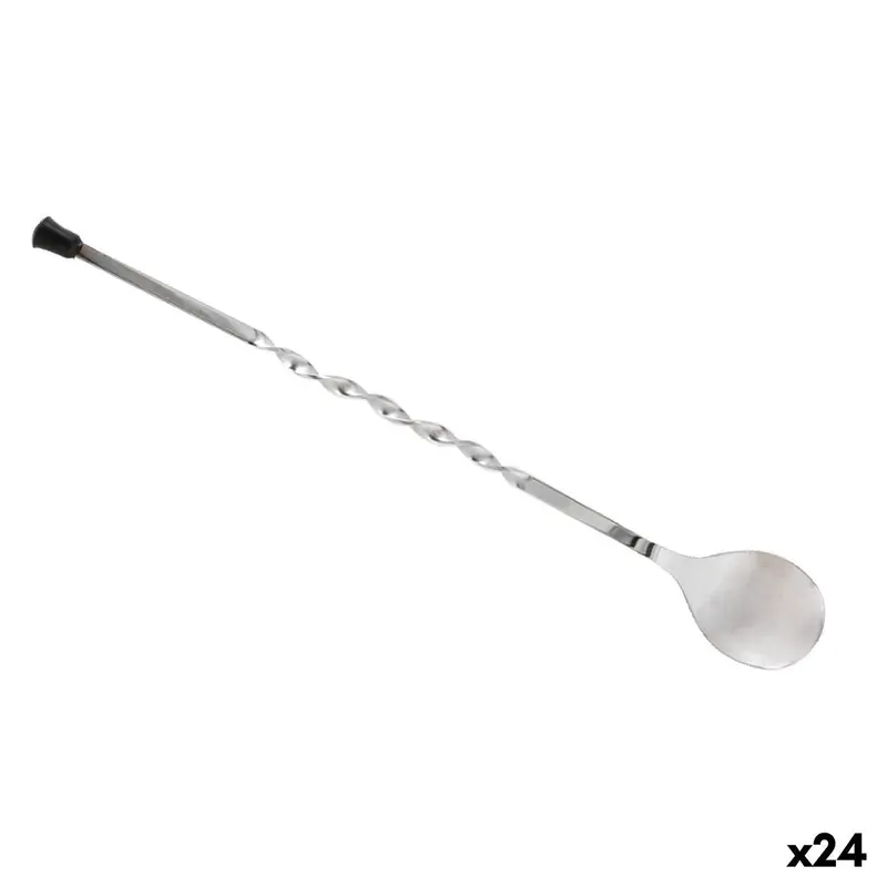 Cocktail Spoon Neutro Top Silver Stainless Steel 3,7 X 27,8 Cm 24 Units 1
