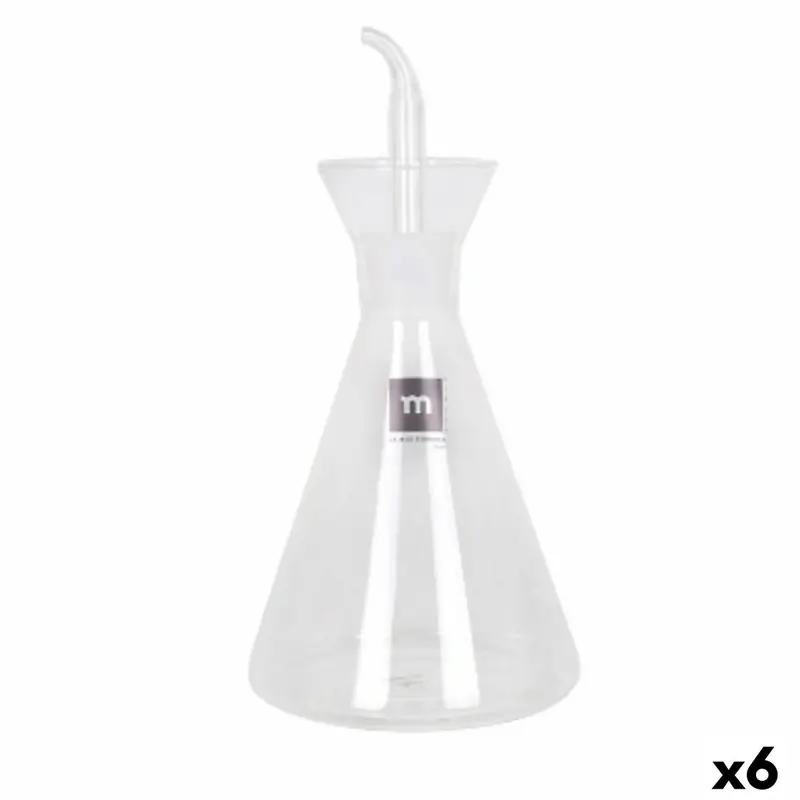 Cruet La Mediterránea Iraia Transparent Borosilicate Glass 500 Ml (6 Units) 1