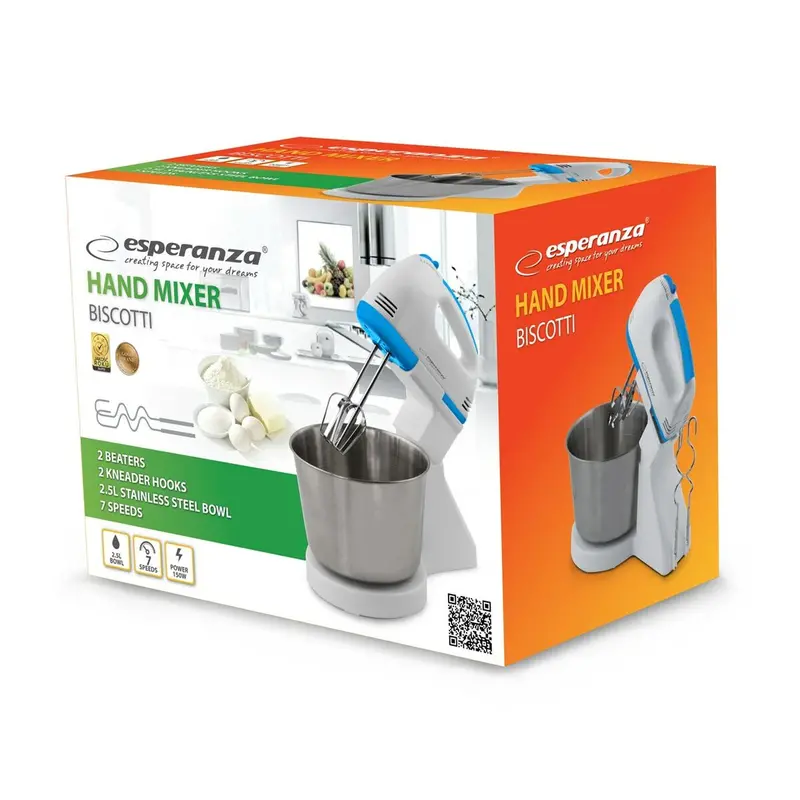 Cup Blender Esperanza Ekm019wb White 150 W 1