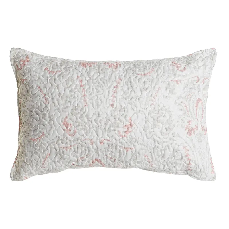 Cushion Dkd Home Decor White Polyester Floral 60 X 10 X 40 Cm 1