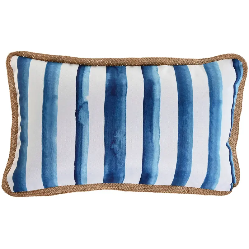 Cushion Home Esprit Blue White 50 X 30 Cm 1