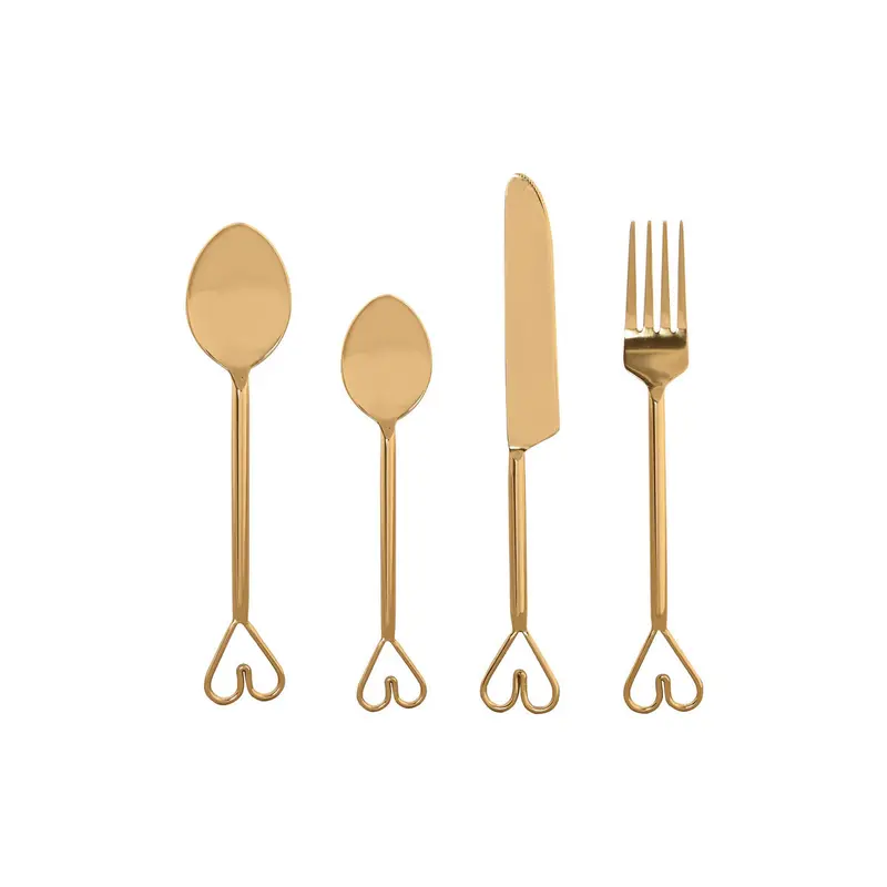 Cutlery Home Esprit Golden Stainless Steel 4,5 X 1,5 X 21 Cm 16 Pieces 1