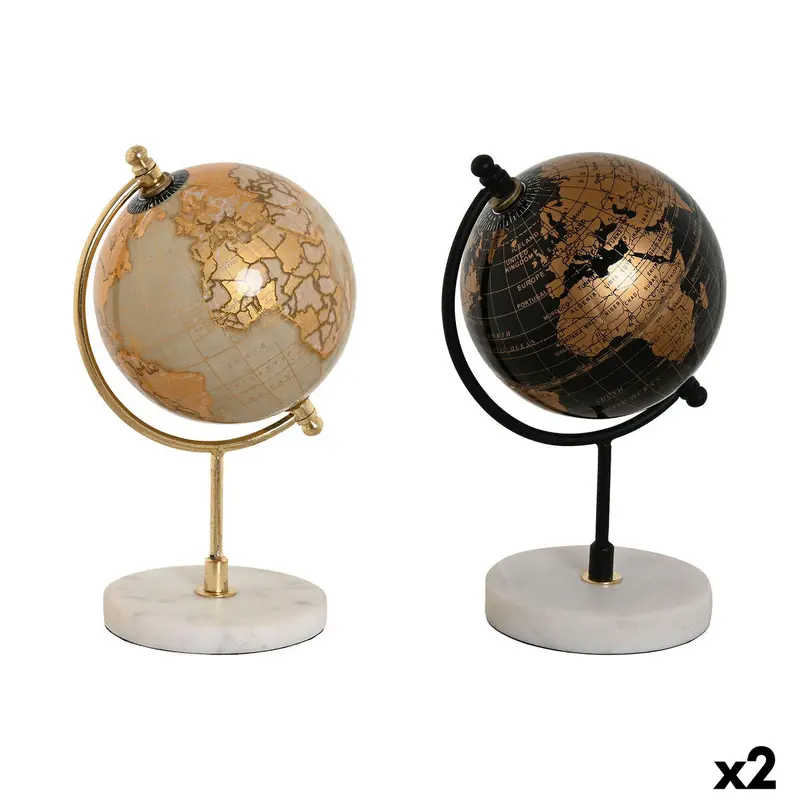 Decorative Figure Home Esprit Black Golden Vintage 12 X 12 X 20 Cm (2 Units) 1