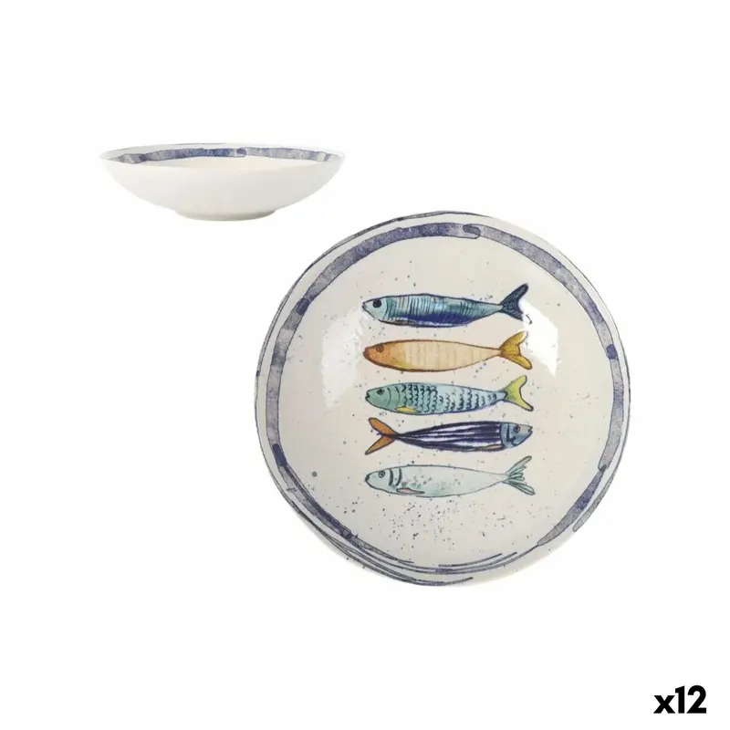 Deep Plate La Mediterránea Peixe Ø 21 Cm (12 Units) 1