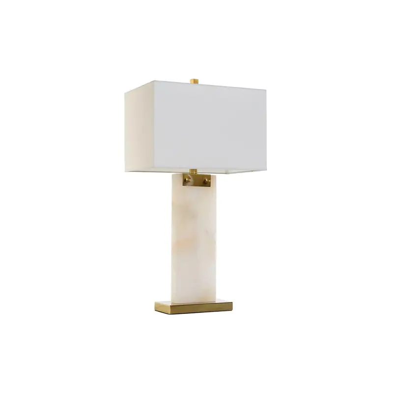 Desk Lamp Dkd Home Decor White Golden Metal Marble 50 W 220 V 38 X 25 X 76 Cm 1