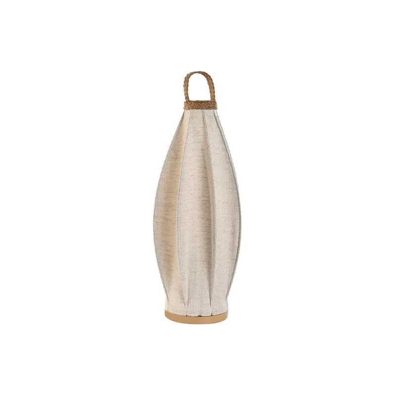 Desk Lamp Home Esprit Brown Linen Metal Rope 25 X 25 X 60 Cm 1