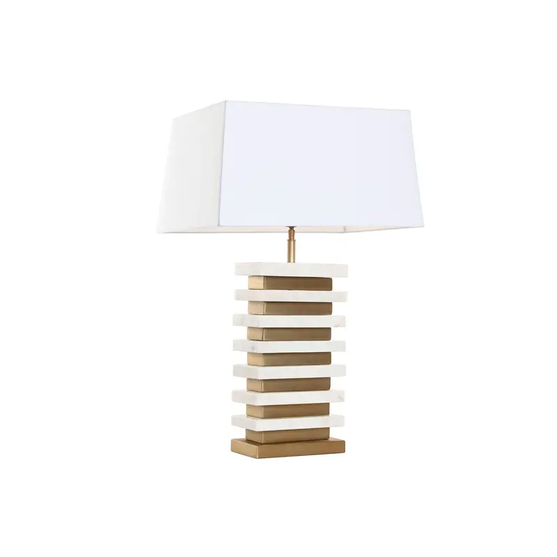 Desk Lamp Home Esprit White Golden 50 W 220 V 1