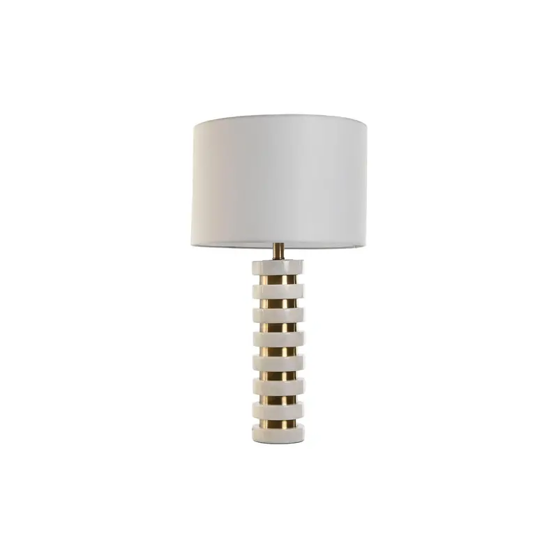 Desk Lamp Home Esprit White Golden Marble 50 W 220 V 38 X 38 X 72 Cm 1