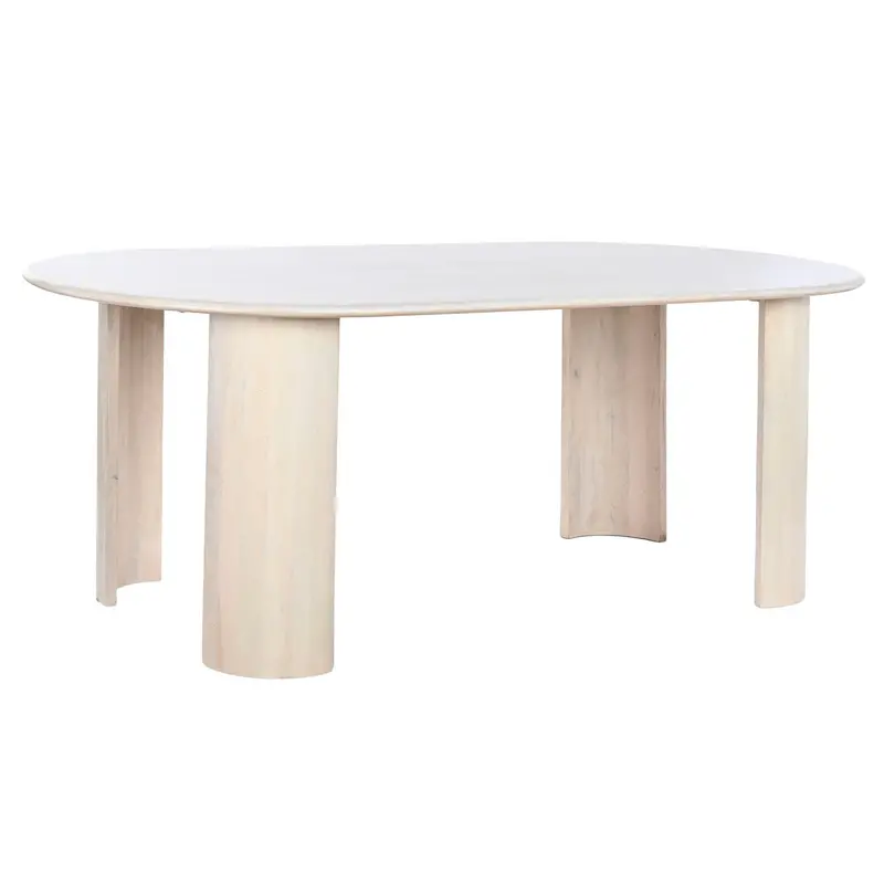 Dining Table Dkd Home Decor White Mango Wood 200 X 100 X 76 Cm 1