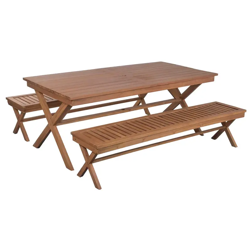 Dining Table Home Esprit Brown Teak 200 X 100 X 78 Cm 1