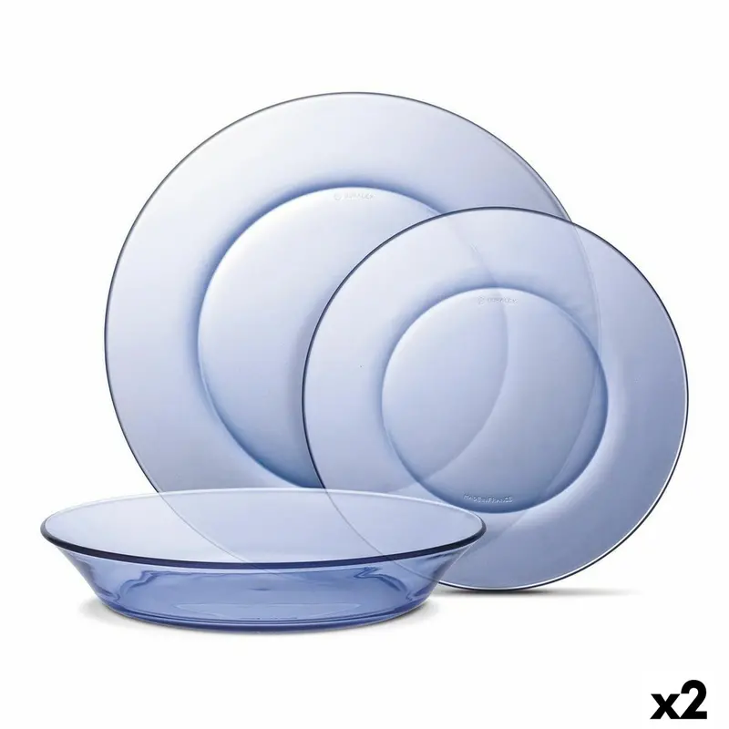 Dinnerware Set Duralex Lys Blue 12 Pieces (2 Units) 1