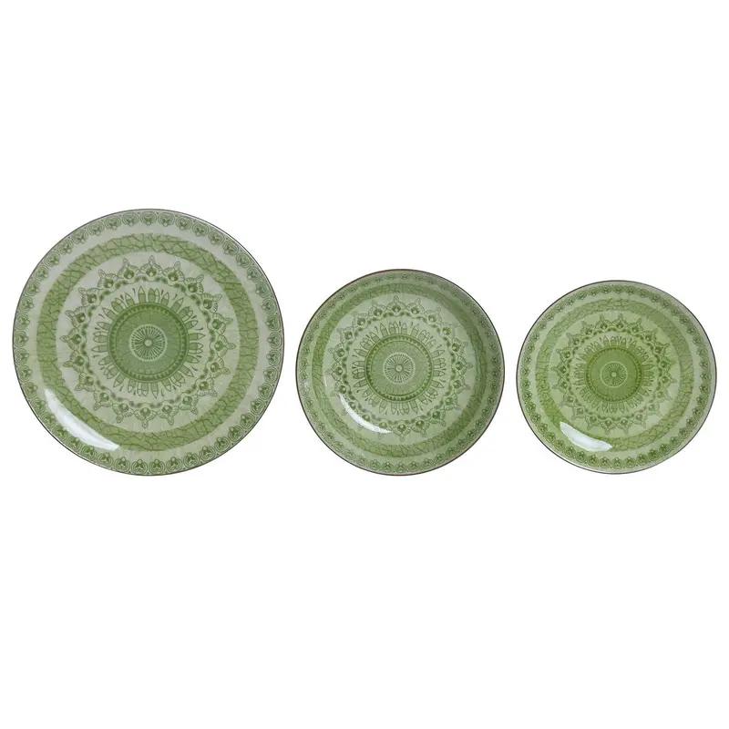 Dinnerware Set Home Esprit Green Porcelain Arab 18 Pieces 1
