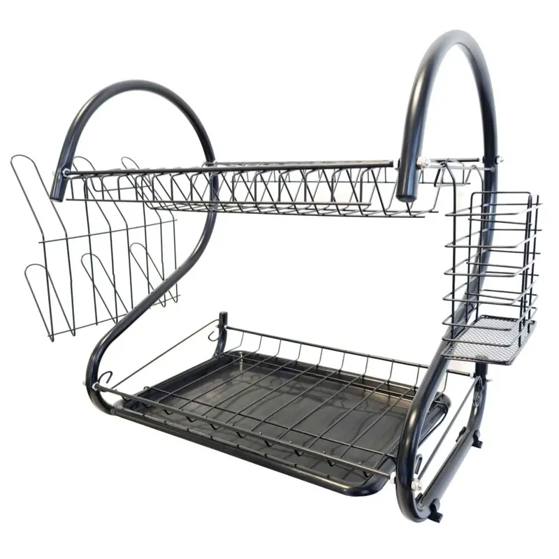 Draining Rack For Kitchen Sink Feel Maestro Mr-1025-38-Black 38 X 24 X 39 Cm Black 1