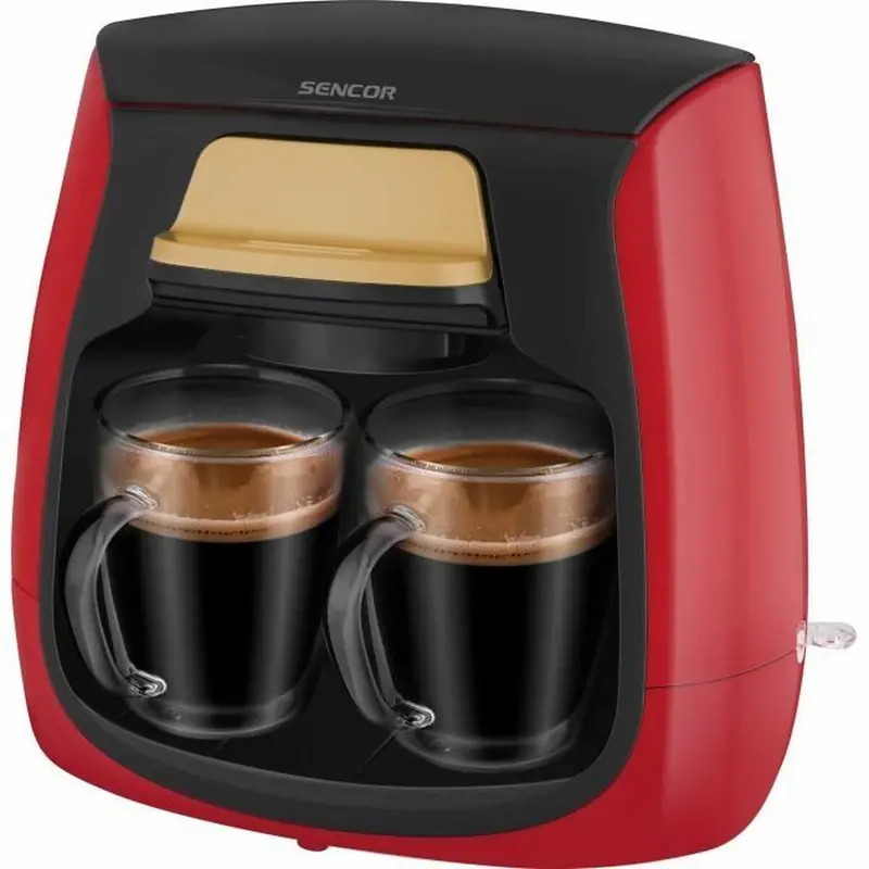 Drip Coffee Machine Sencor Sce 2101Rd Red Rouge Noir 500 W 1