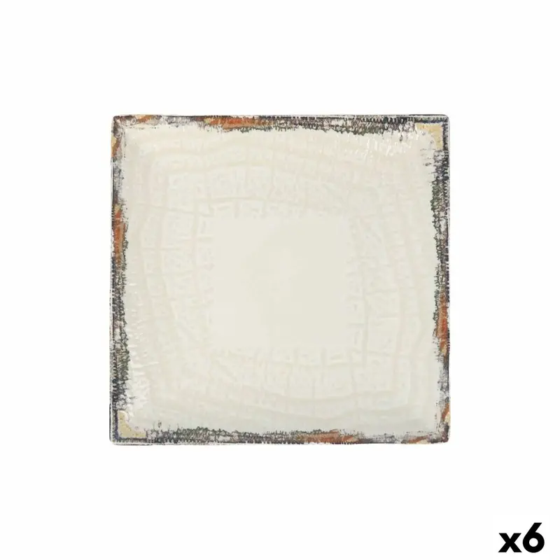 Flat Plate La Mediterránea Albus 24 X 24 X 2 Cm (6 Units) 1