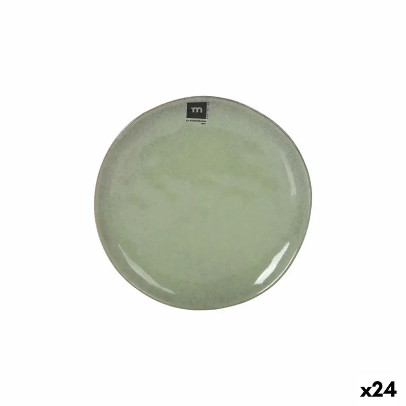 Flat Plate La Mediterránea Macarella Green Ø 20,5 Cm (24 Units) 1