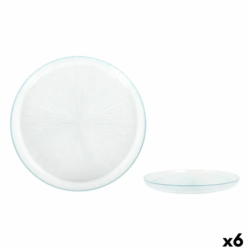 Flat Plate La Mediterránea Venezia Glass Ø 25 Cm Ø 25 X 2 Cm (6 Units) 1