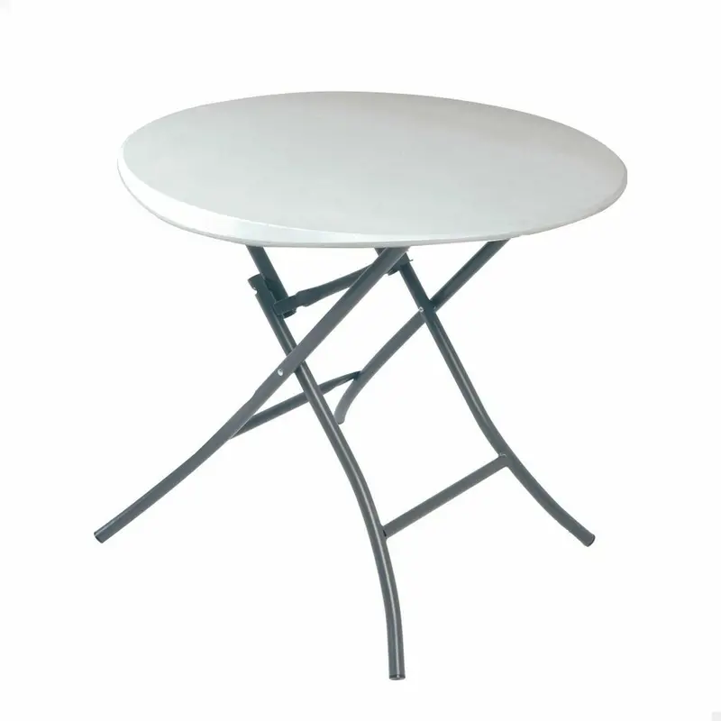 Folding Table Lifetime White Circular Steel Plastic 83 X 73,5 Cm 1