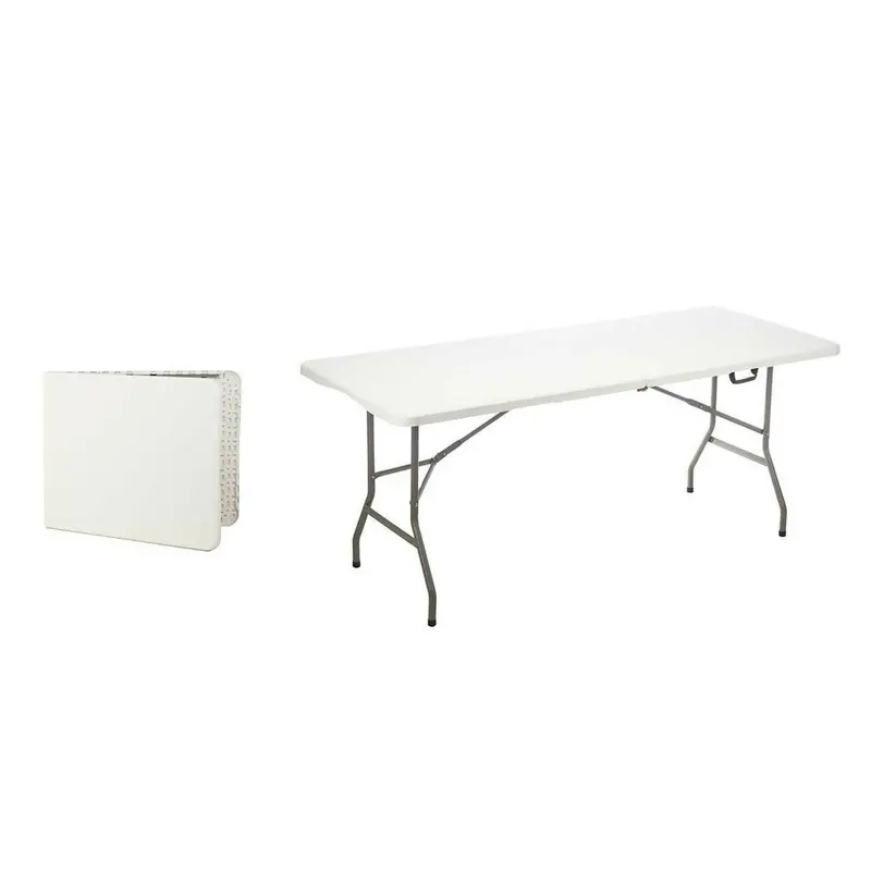 Folding Table White Grey Polyethylene 180 X 70 X 74 Cm 1