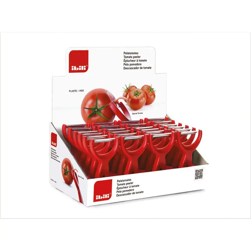 Fruit And Vegetable Peeler Ibili 15 Cm Red Stainless Steel 1