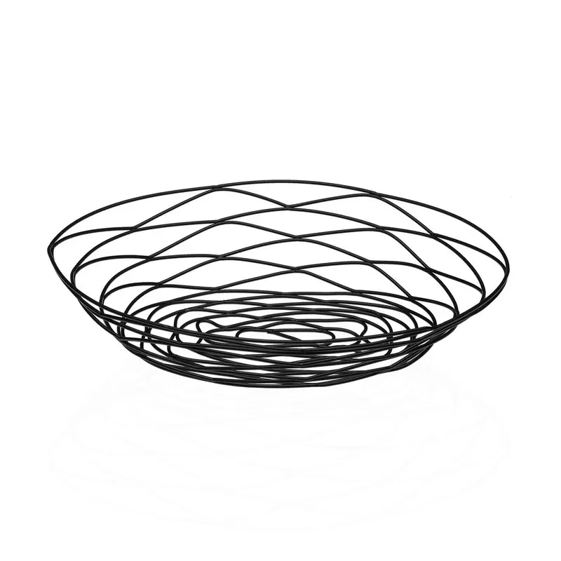 Fruit Bowl Versa Black Metal Steel 23 X 7 X 31 Cm 1