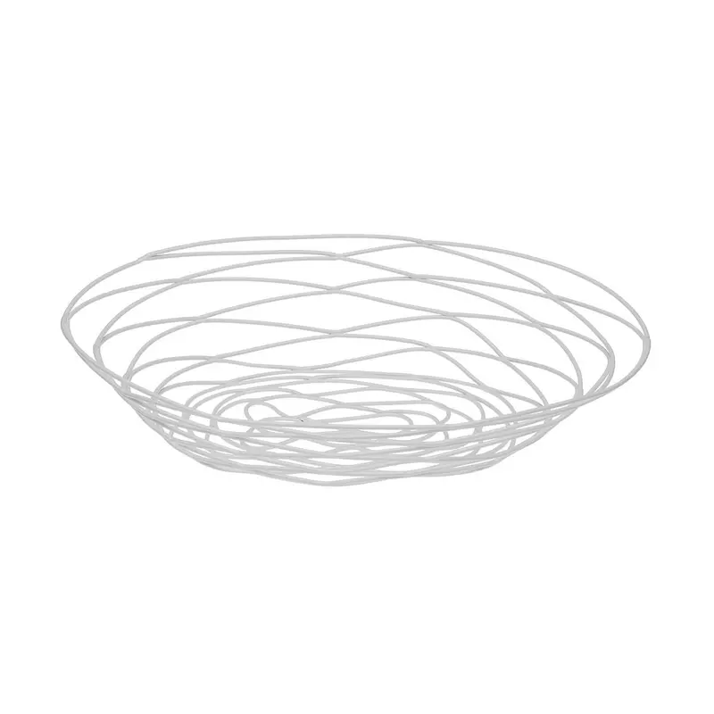 Fruit Bowl Versa White Metal Steel 23 X 7 X 31 Cm 1