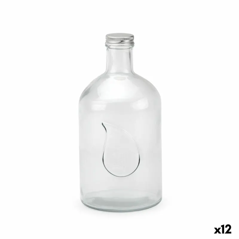 Glass Bottle La Mediterránea Metal Glass 1,4 L (12 Units) 1