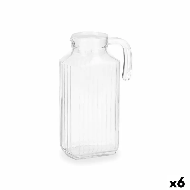 Glass Bottle Vivalto Transparent Glass Plastic 1,8 L (6 Units) 1