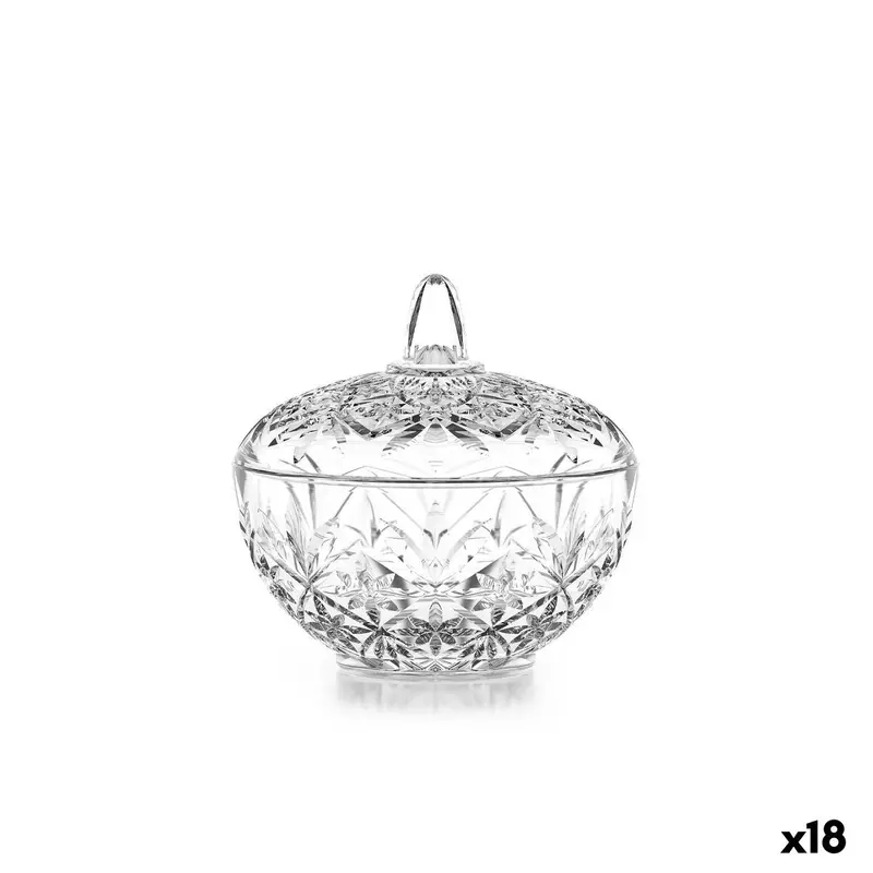 Glass Jar Inde Nefertiti Transparent (18 Units) 1