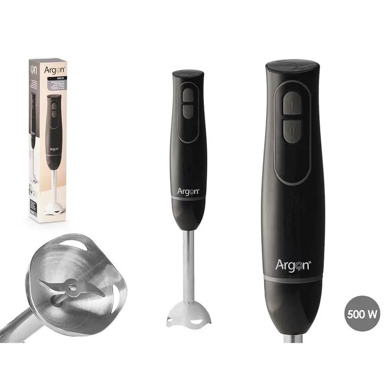 Hand-Held Blender Argon Black Grey 500 W 1