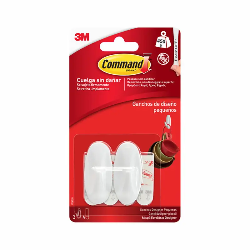 Hook For Hanging Up 3M 450 G White (2 Units) 1